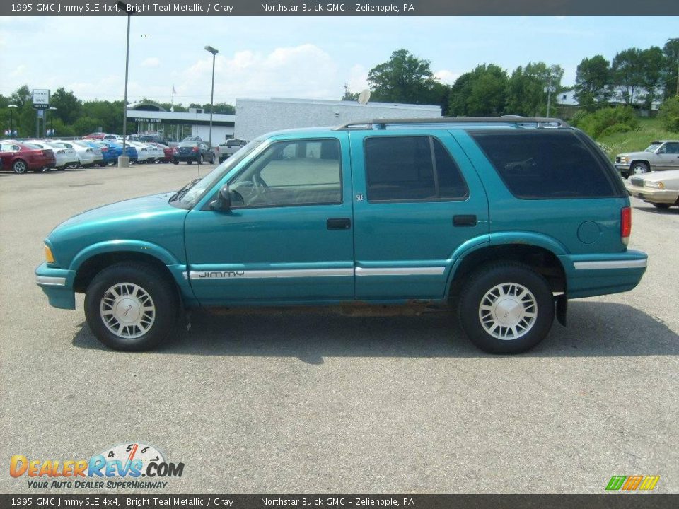 1995 GMC Jimmy SLE 4x4 Bright Teal Metallic / Gray Photo #2