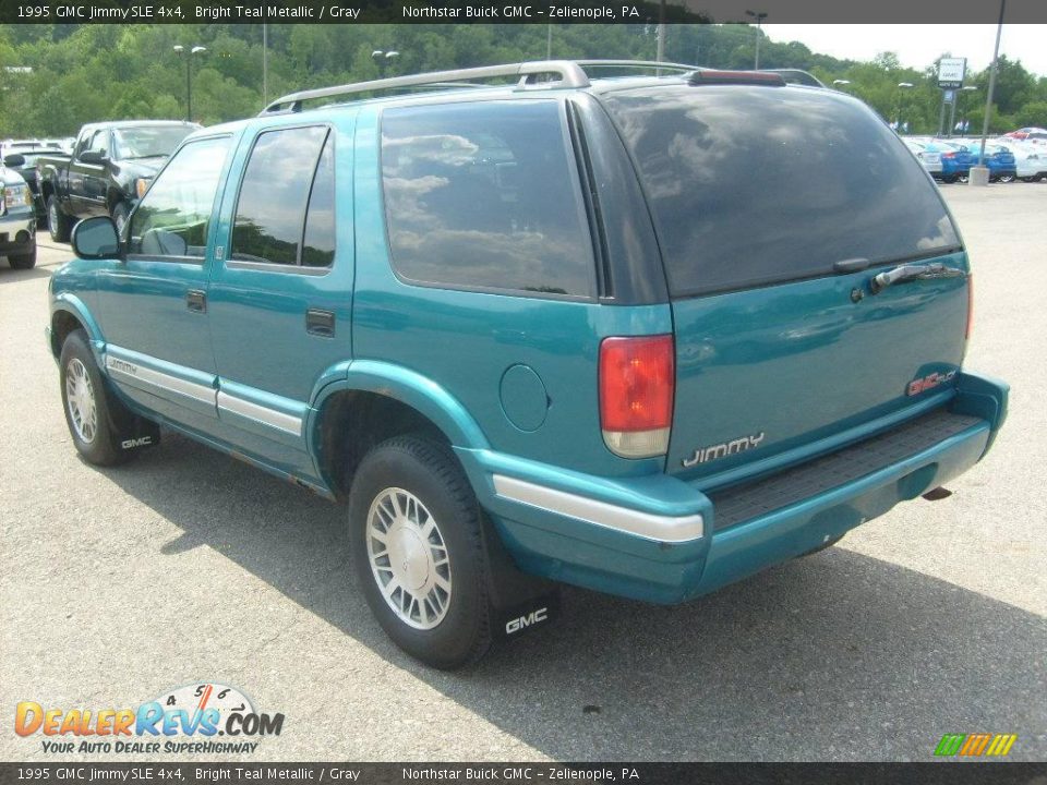 1995 GMC Jimmy SLE 4x4 Bright Teal Metallic / Gray Photo #3