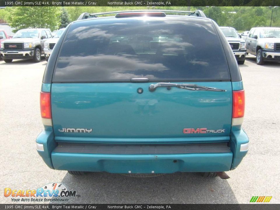 1995 GMC Jimmy SLE 4x4 Bright Teal Metallic / Gray Photo #4