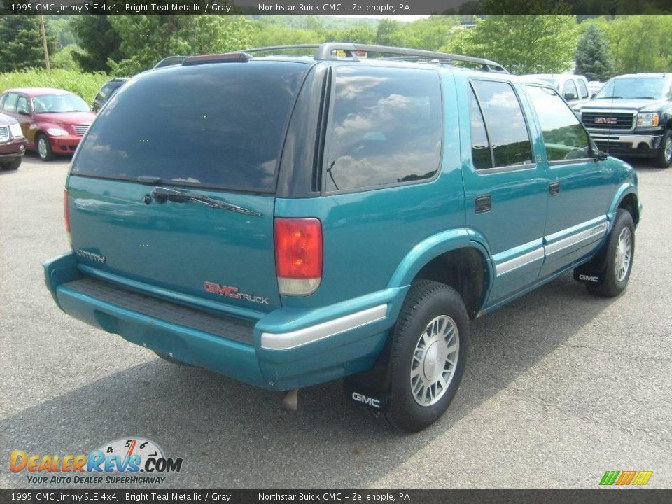 1995 GMC Jimmy SLE 4x4 Bright Teal Metallic / Gray Photo #5