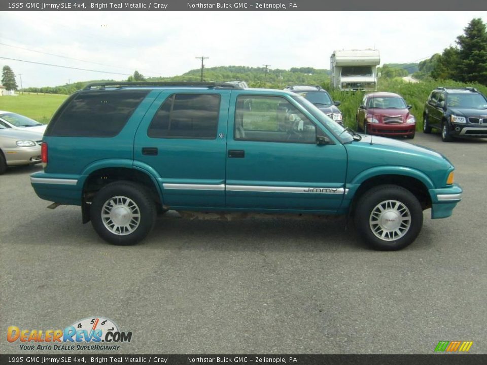 1995 GMC Jimmy SLE 4x4 Bright Teal Metallic / Gray Photo #6