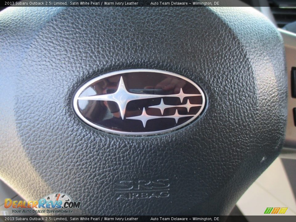 2013 Subaru Outback 2.5i Limited Satin White Pearl / Warm Ivory Leather Photo #31