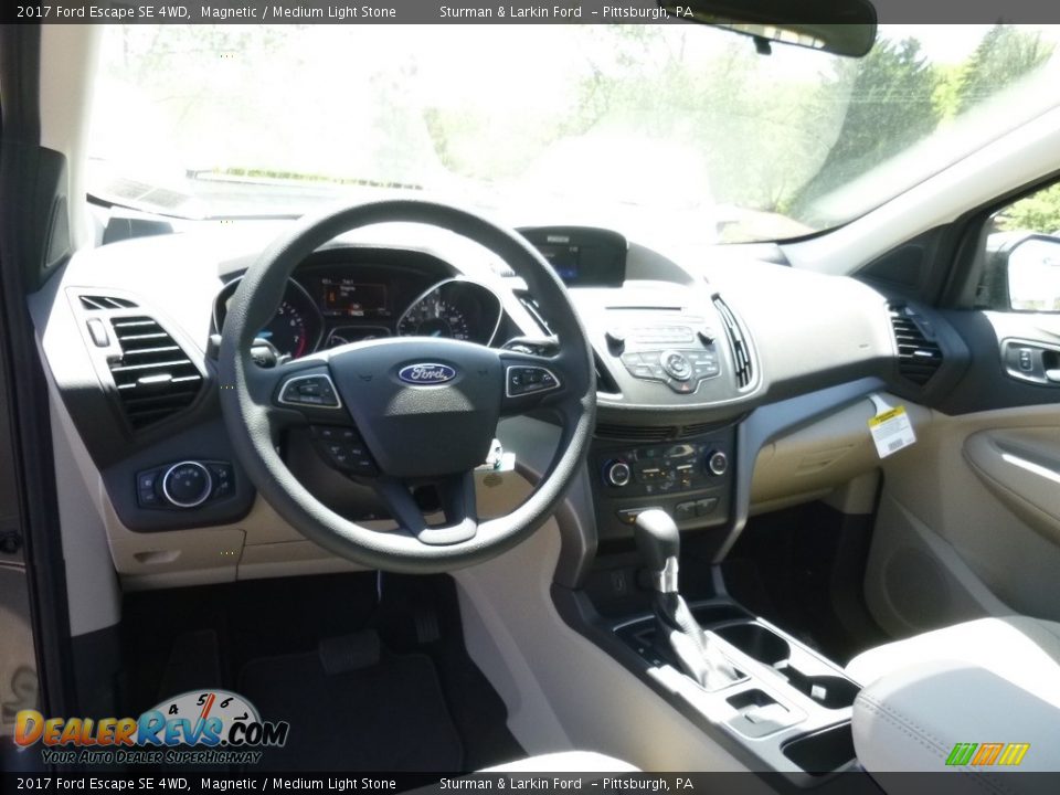 Medium Light Stone Interior - 2017 Ford Escape SE 4WD Photo #9