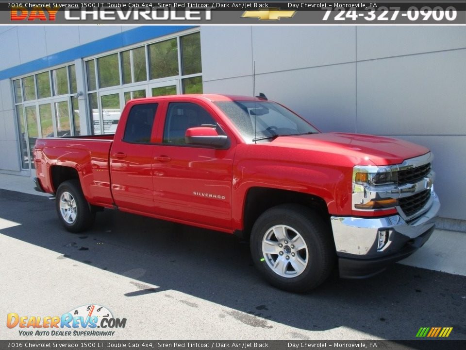 2016 Chevrolet Silverado 1500 LT Double Cab 4x4 Siren Red Tintcoat / Dark Ash/Jet Black Photo #1
