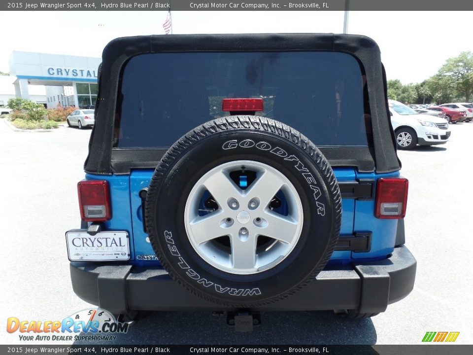 2015 Jeep Wrangler Sport 4x4 Hydro Blue Pearl / Black Photo #7