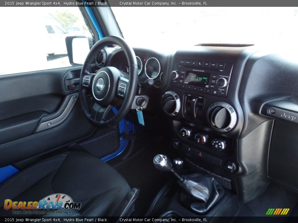 2015 Jeep Wrangler Sport 4x4 Hydro Blue Pearl / Black Photo #11