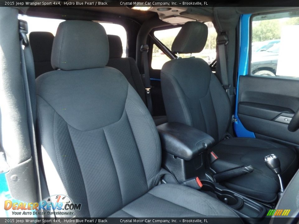 2015 Jeep Wrangler Sport 4x4 Hydro Blue Pearl / Black Photo #12