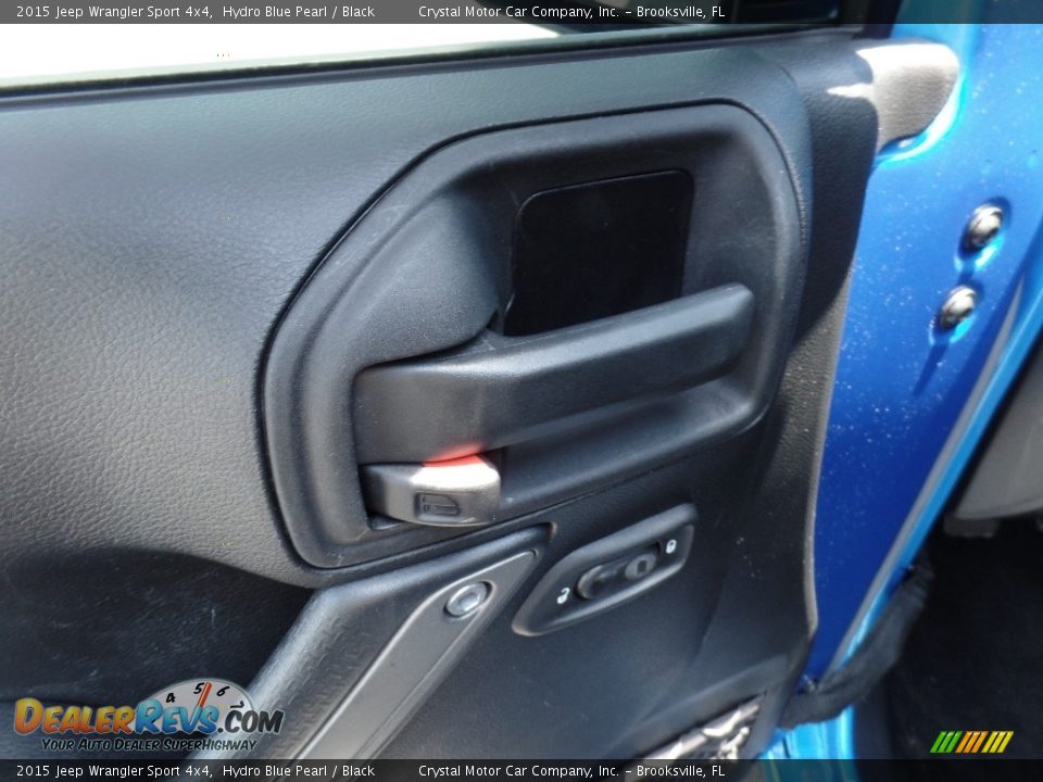 2015 Jeep Wrangler Sport 4x4 Hydro Blue Pearl / Black Photo #17