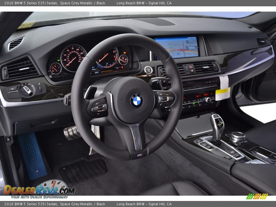 2016 BMW 5 Series 535i Sedan Space Grey Metallic / Black Photo #6