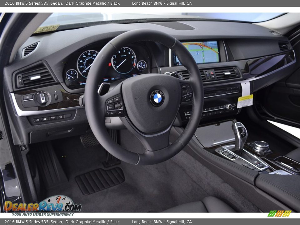 2016 BMW 5 Series 535i Sedan Dark Graphite Metallic / Black Photo #6