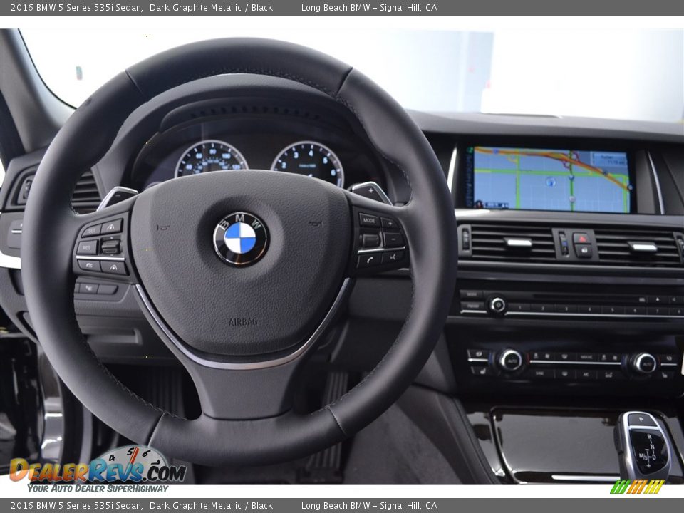 2016 BMW 5 Series 535i Sedan Dark Graphite Metallic / Black Photo #14
