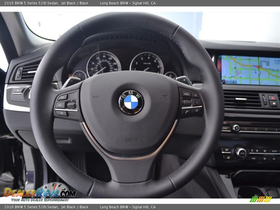 2016 BMW 5 Series 528i Sedan Jet Black / Black Photo #14