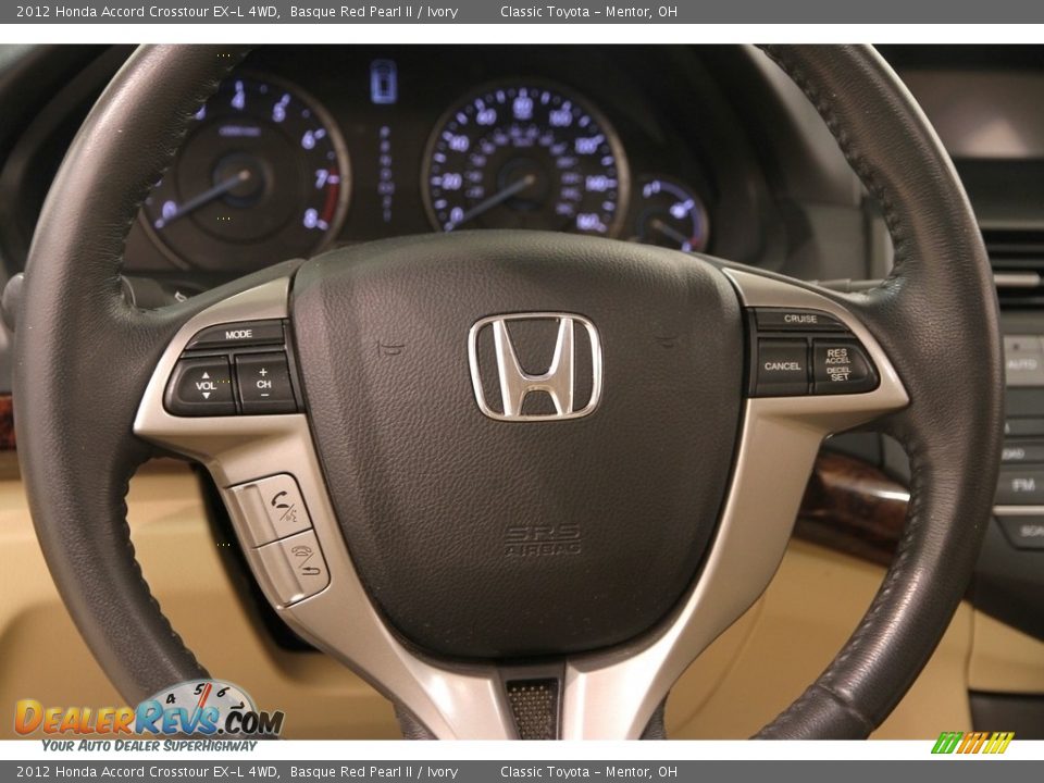 2012 Honda Accord Crosstour EX-L 4WD Basque Red Pearl II / Ivory Photo #7