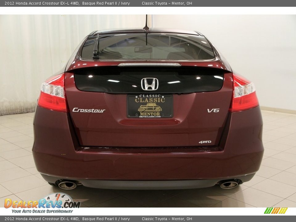 2012 Honda Accord Crosstour EX-L 4WD Basque Red Pearl II / Ivory Photo #16