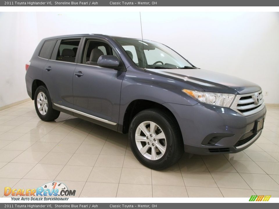 2011 Toyota Highlander V6 Shoreline Blue Pearl / Ash Photo #1