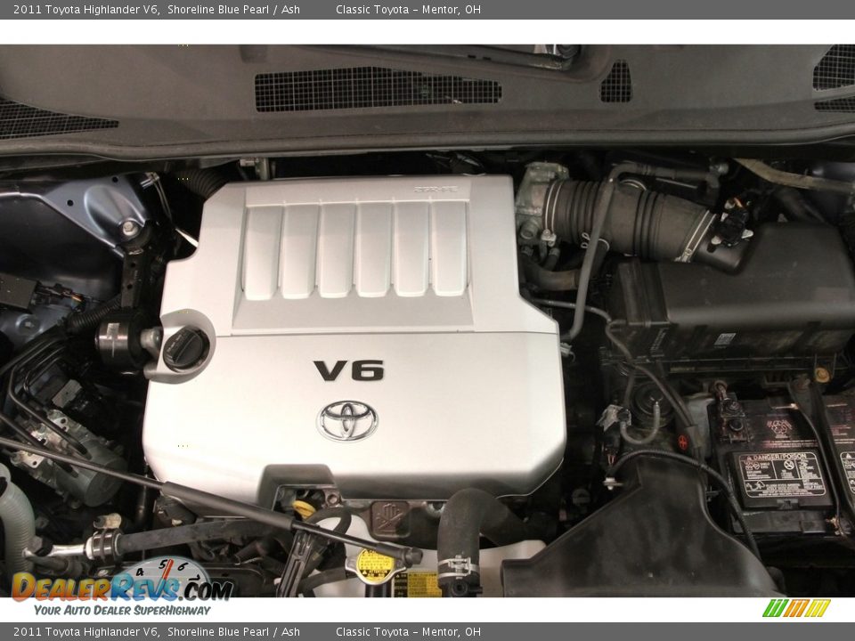 2011 Toyota Highlander V6 Shoreline Blue Pearl / Ash Photo #18