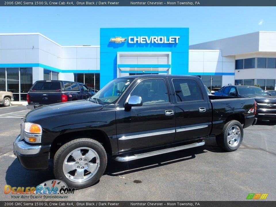 2006 GMC Sierra 1500 SL Crew Cab 4x4 Onyx Black / Dark Pewter Photo #1