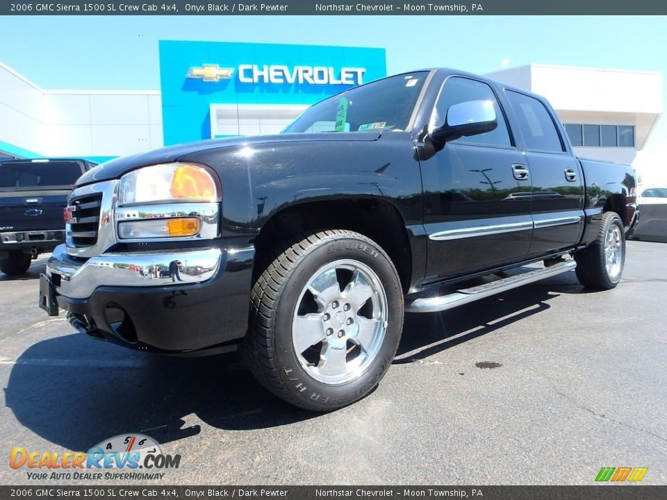 2006 GMC Sierra 1500 SL Crew Cab 4x4 Onyx Black / Dark Pewter Photo #2