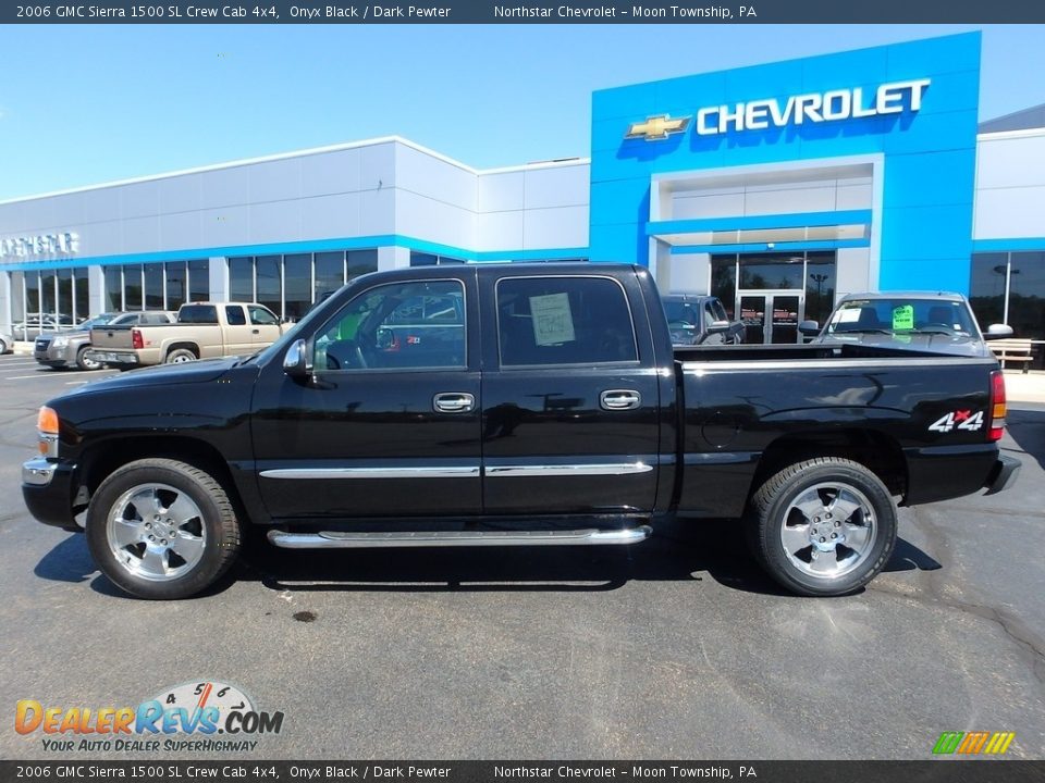 2006 GMC Sierra 1500 SL Crew Cab 4x4 Onyx Black / Dark Pewter Photo #3
