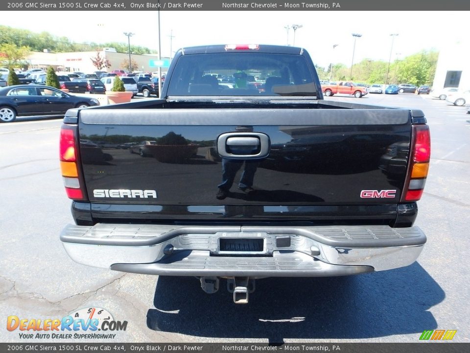 2006 GMC Sierra 1500 SL Crew Cab 4x4 Onyx Black / Dark Pewter Photo #6