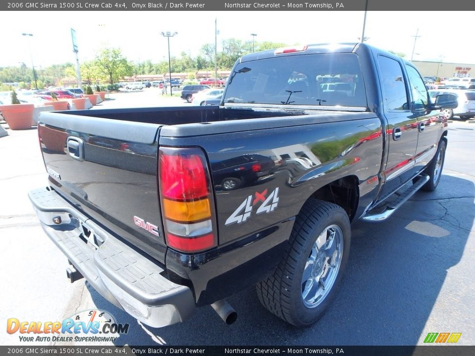 2006 GMC Sierra 1500 SL Crew Cab 4x4 Onyx Black / Dark Pewter Photo #8