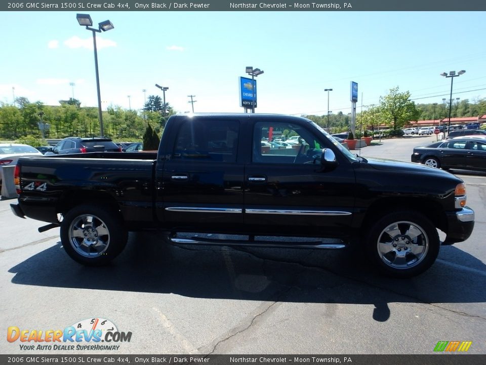 2006 GMC Sierra 1500 SL Crew Cab 4x4 Onyx Black / Dark Pewter Photo #10