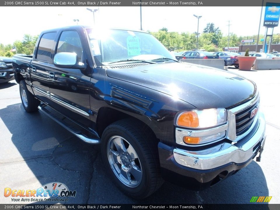 2006 GMC Sierra 1500 SL Crew Cab 4x4 Onyx Black / Dark Pewter Photo #11