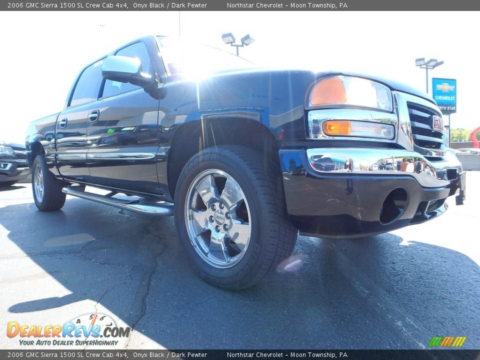 2006 GMC Sierra 1500 SL Crew Cab 4x4 Onyx Black / Dark Pewter Photo #12