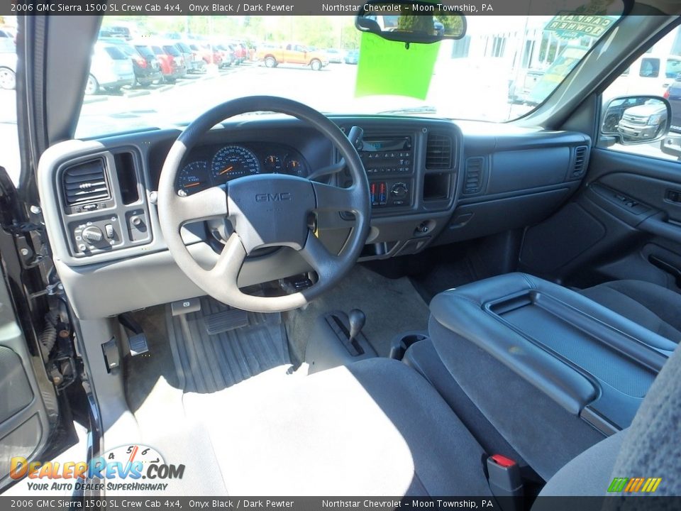 2006 GMC Sierra 1500 SL Crew Cab 4x4 Onyx Black / Dark Pewter Photo #22