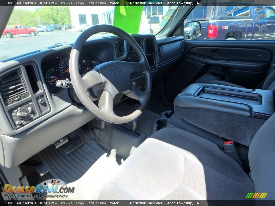 2006 GMC Sierra 1500 SL Crew Cab 4x4 Onyx Black / Dark Pewter Photo #25