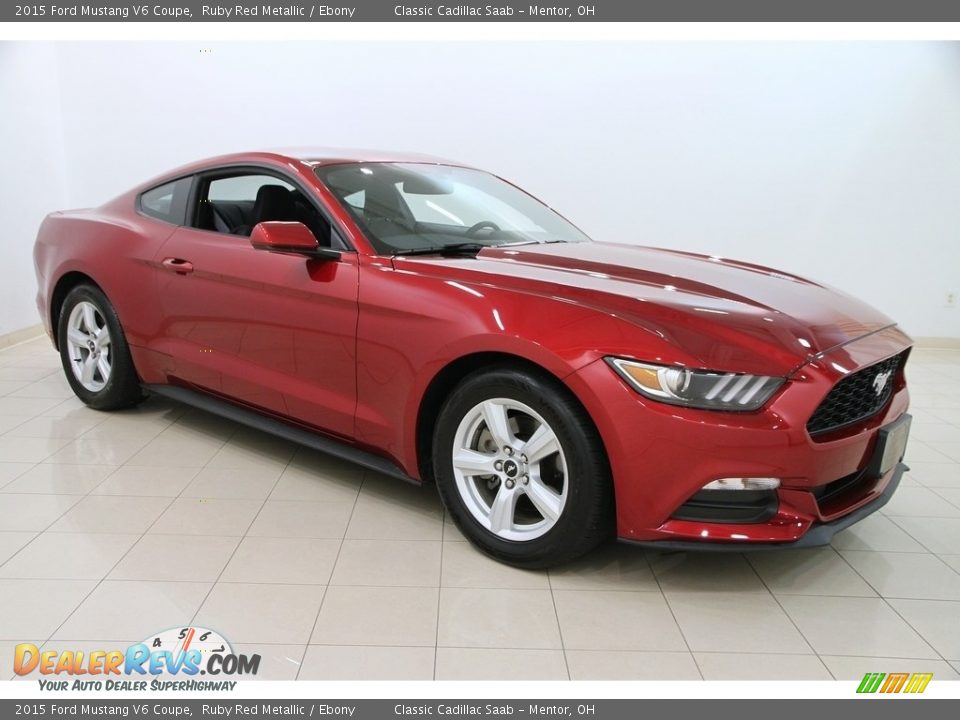 2015 Ford Mustang V6 Coupe Ruby Red Metallic / Ebony Photo #1