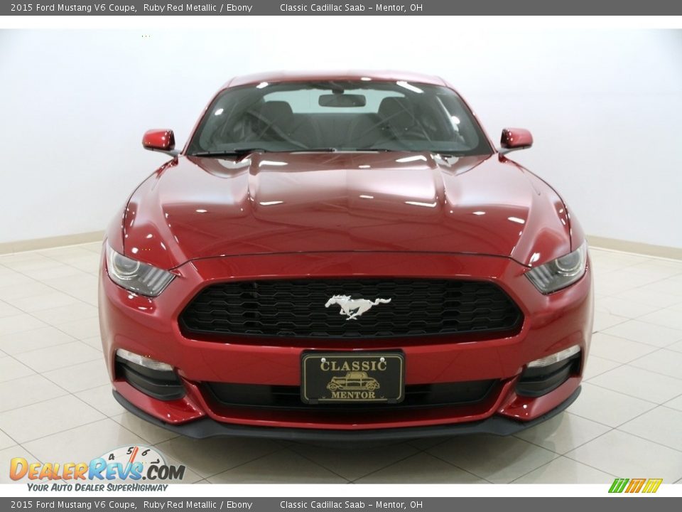 2015 Ford Mustang V6 Coupe Ruby Red Metallic / Ebony Photo #2