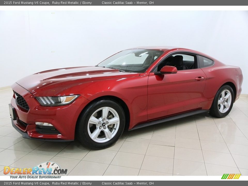2015 Ford Mustang V6 Coupe Ruby Red Metallic / Ebony Photo #3
