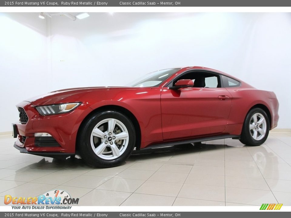 2015 Ford Mustang V6 Coupe Ruby Red Metallic / Ebony Photo #4