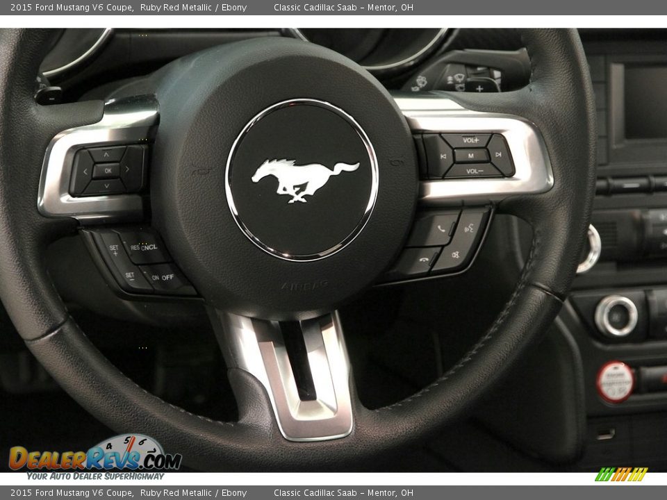 2015 Ford Mustang V6 Coupe Ruby Red Metallic / Ebony Photo #10
