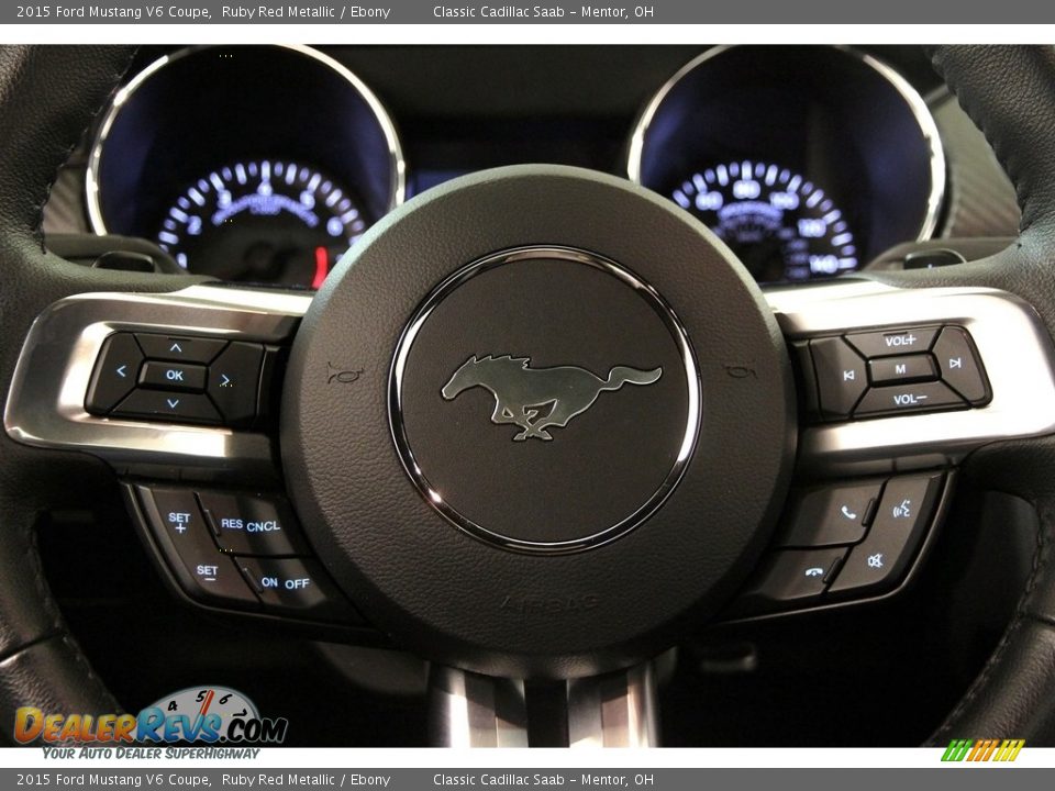 2015 Ford Mustang V6 Coupe Ruby Red Metallic / Ebony Photo #11