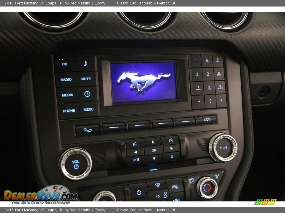 2015 Ford Mustang V6 Coupe Ruby Red Metallic / Ebony Photo #14