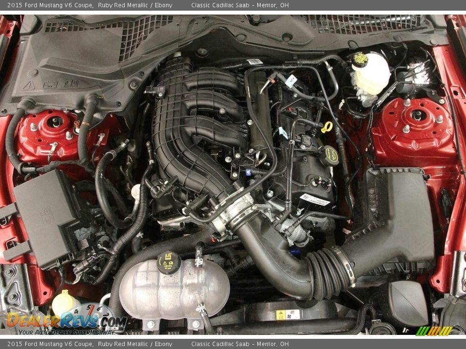 2015 Ford Mustang V6 Coupe Ruby Red Metallic / Ebony Photo #25
