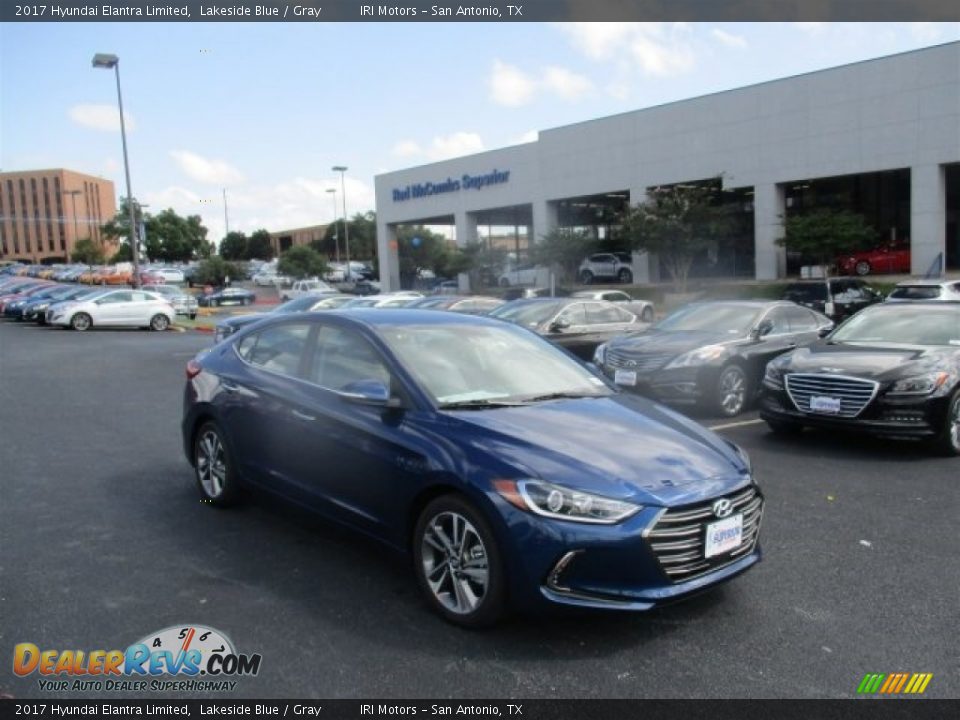 2017 Hyundai Elantra Limited Lakeside Blue / Gray Photo #1