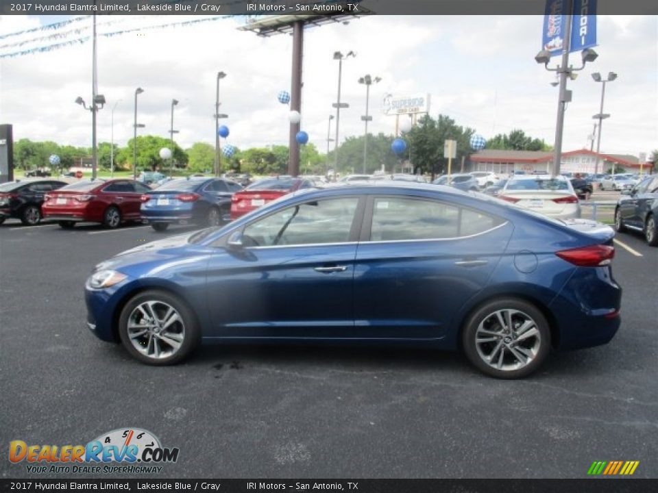 2017 Hyundai Elantra Limited Lakeside Blue / Gray Photo #2