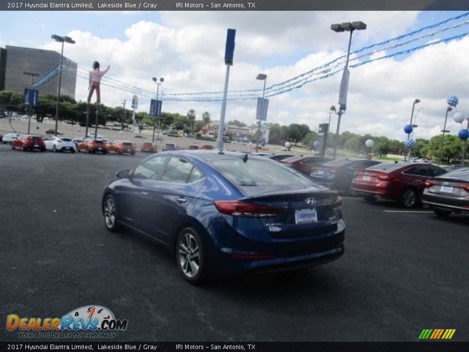 2017 Hyundai Elantra Limited Lakeside Blue / Gray Photo #3