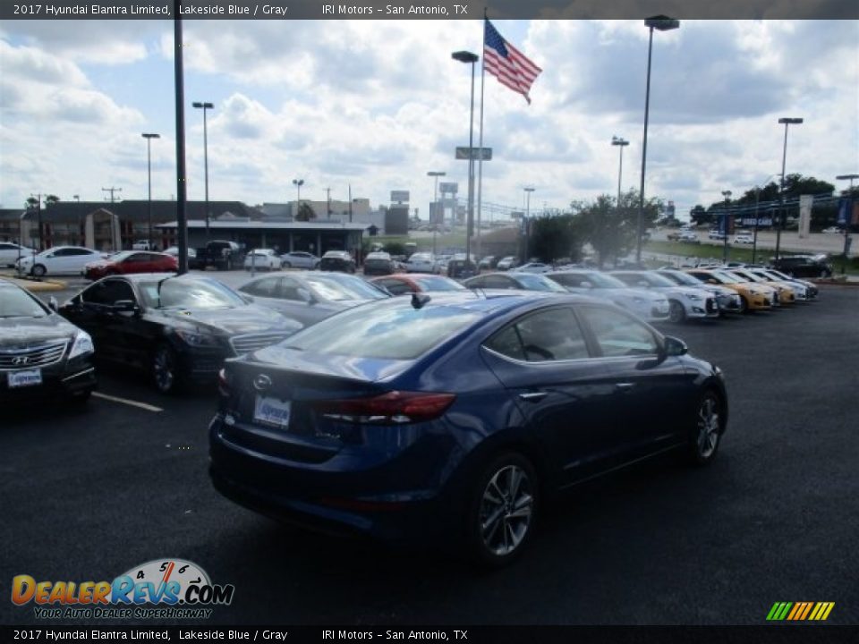 2017 Hyundai Elantra Limited Lakeside Blue / Gray Photo #5