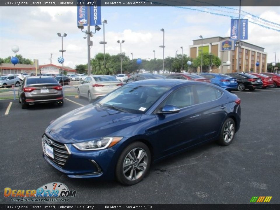 2017 Hyundai Elantra Limited Lakeside Blue / Gray Photo #9