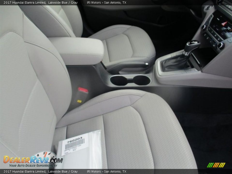 2017 Hyundai Elantra Limited Lakeside Blue / Gray Photo #11