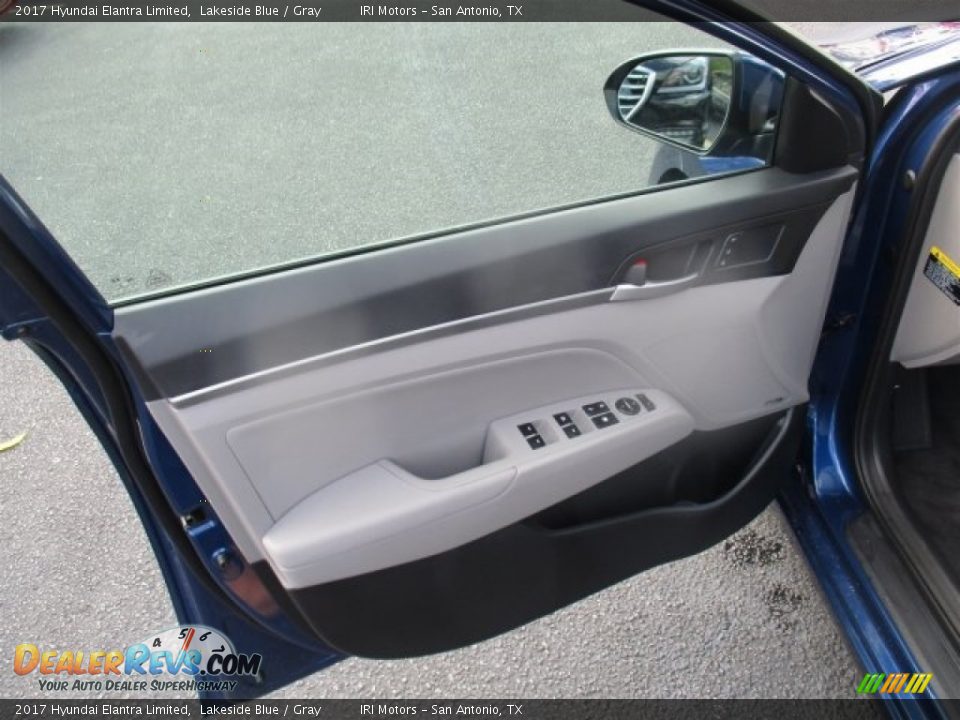 2017 Hyundai Elantra Limited Lakeside Blue / Gray Photo #17