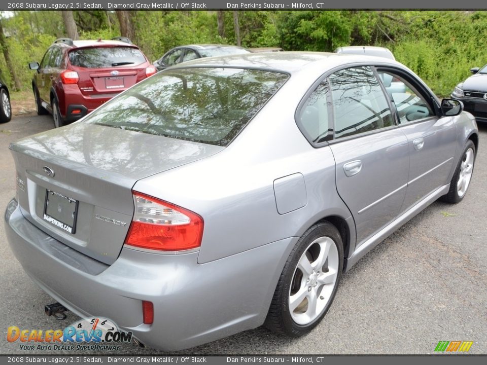 2008 Subaru Legacy 2.5i Sedan Diamond Gray Metallic / Off Black Photo #6