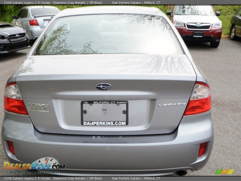 2008 Subaru Legacy 2.5i Sedan Diamond Gray Metallic / Off Black Photo #7