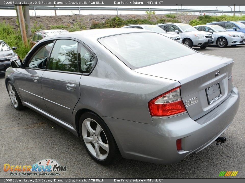 2008 Subaru Legacy 2.5i Sedan Diamond Gray Metallic / Off Black Photo #8