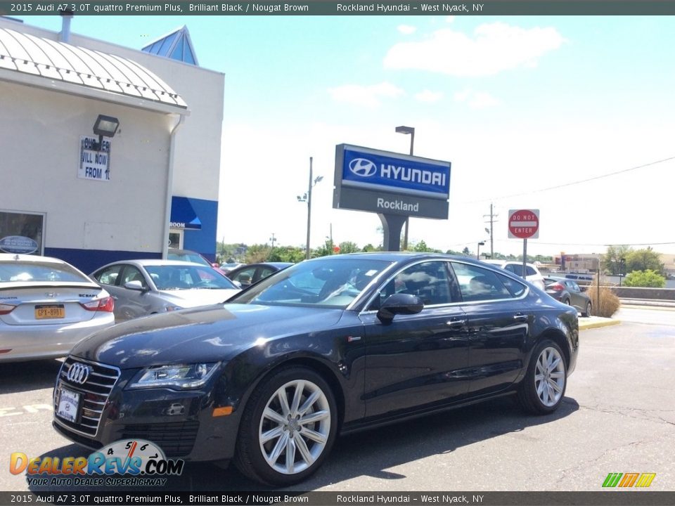 2015 Audi A7 3.0T quattro Premium Plus Brilliant Black / Nougat Brown Photo #1