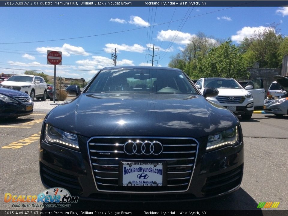 2015 Audi A7 3.0T quattro Premium Plus Brilliant Black / Nougat Brown Photo #2